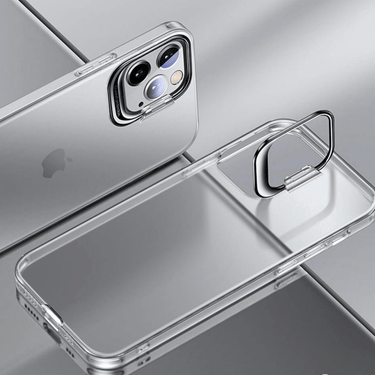 iPhone 12 Pro Max Compatible Case Cover With Invisible Bracket Protection-Transparent